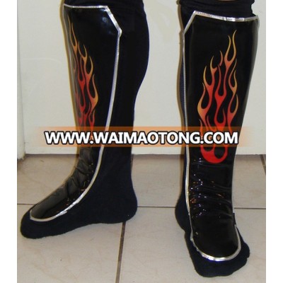 Leather Shin Gaurd/ customized design/ inside eva foam/ good for safety in differnt colours